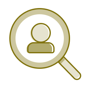 magnifying glass user